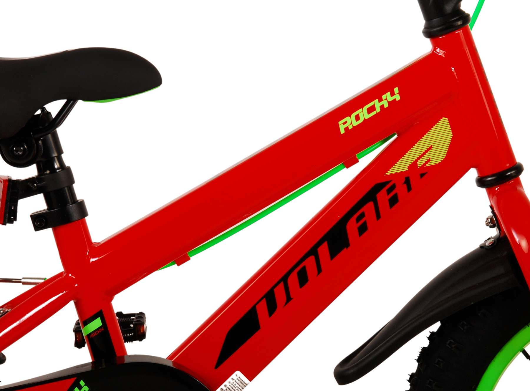 Volare Rocky Kinderfahrrad - Jungen - 14 Zoll - Rot - Zwei Handbremsen