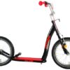 Volare Scooter – Jungen und Mädchen – 16 Zoll – Schwarz/Rot