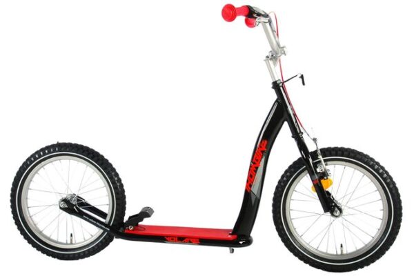 Volare Scooter – Jungen und Mädchen – 16 Zoll – Schwarz/Rot