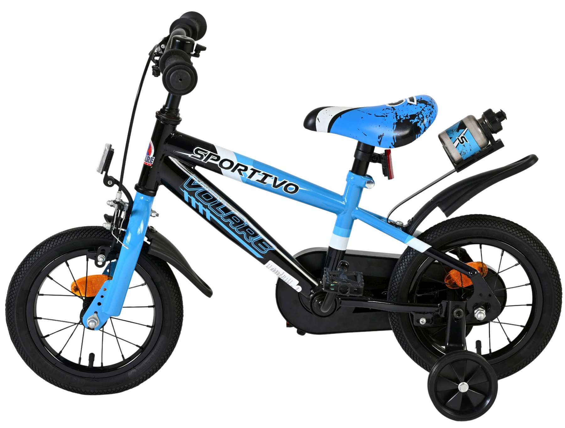 Volare Sportivo Kinderfahrrad - Jungen - 12 Zoll - Blau Schwarz 8