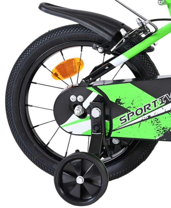 Volare Sportivo Kinderfahrrad - Jungen - 14 Zoll - Grün Schwarz - Zwei Handbremsen 2