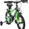 Volare Sportivo Kinderfahrrad - Jungen - 14 Zoll - Grün Schwarz - Zwei Handbremsen 5