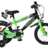 Volare Sportivo Kinderfahrrad - Jungen - 14 Zoll - Grün Schwarz - Zwei Handbremsen