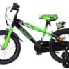 Volare Sportivo Kinderfahrrad - Jungen - 16 Zoll - Grün Schwarz - Zwei Handbremsen 7