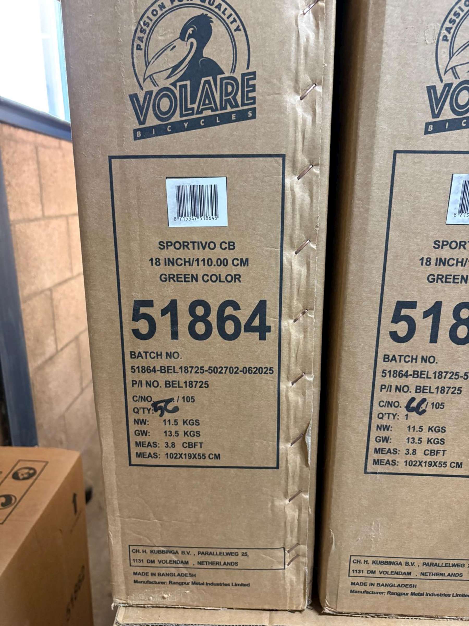 Volare Sportivo Kinderfahrrad - Jungen - 18 Zoll - Grün Schwarz