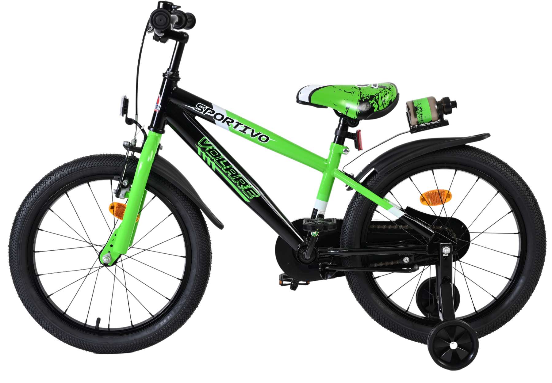 Volare Sportivo Kinderfahrrad - Jungen - 18 Zoll - Grün Schwarz