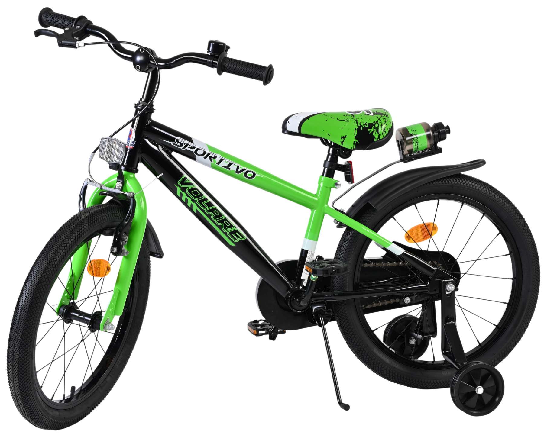 Volare Sportivo Kinderfahrrad - Jungen - 18 Zoll - Grün Schwarz