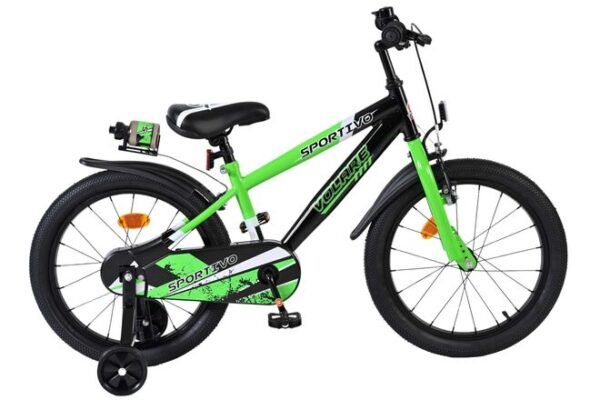 Volare Sportivo Kinderfahrrad - Jungen - 18 Zoll - Grün Schwarz