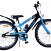 Volare Sportivo Kinderfahrrad – Jungen – 24 Zoll – Schwarz Blau – Zwei Handbremsen