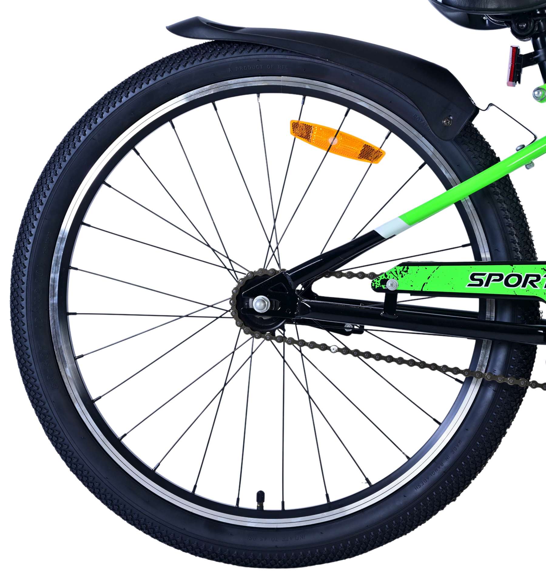 Volare Sportivo Kinderfahrrad – Jungen – 24 Zoll – Schwarz Grün 10