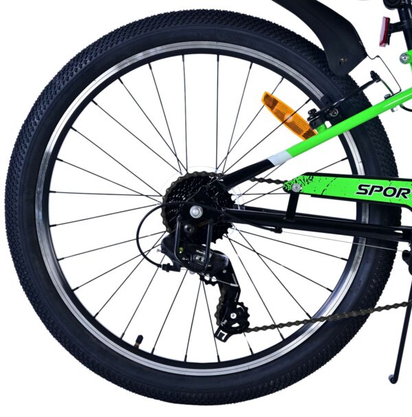 Volare Sportivo Kinderfahrrad – Jungen – 24 Zoll – Schwarz/Grün – 7 Gänge 2