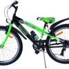 Volare Sportivo Kinderfahrrad – Jungen – 24 Zoll – Schwarz/Grün – 7 Gänge 8