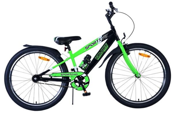 Volare Sportivo Kinderfahrrad – Jungen – 24 Zoll – Schwarz Grün