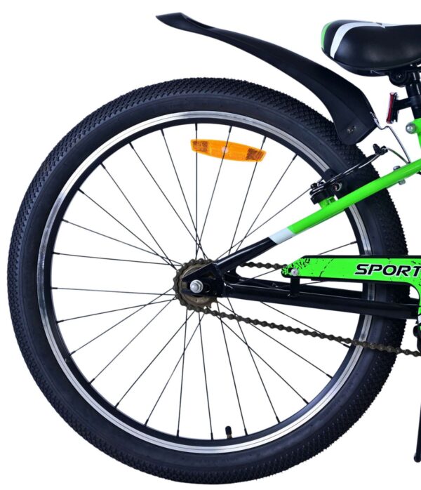 Volare Sportivo Kinderfahrrad – Jungen – 24 Zoll – Schwarz Grün – Zwei Handbremsen 2