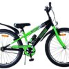 Volare Sportivo Kinderfahrrad – Jungen – 24 Zoll – Schwarz Grün – Zwei Handbremsen