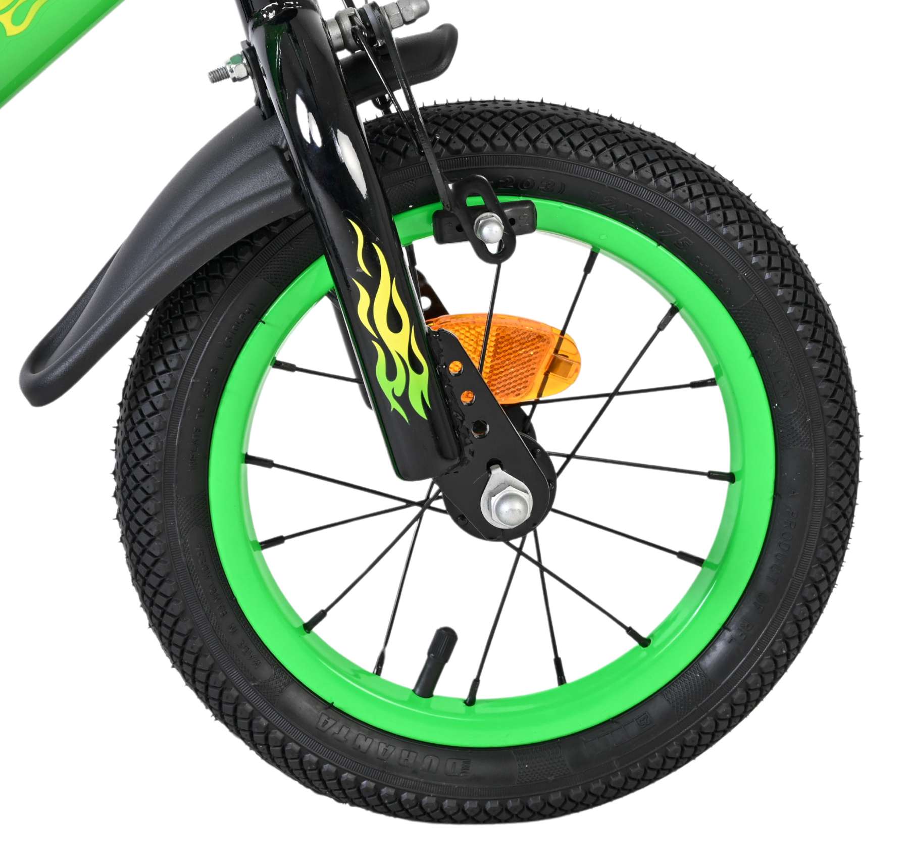 Volare Strike Kinderfahrrad - Jungen - 12 Zoll - Schwarz Grün