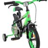 Volare Strike Kinderfahrrad - Jungen - 12 Zoll - Schwarz Grün