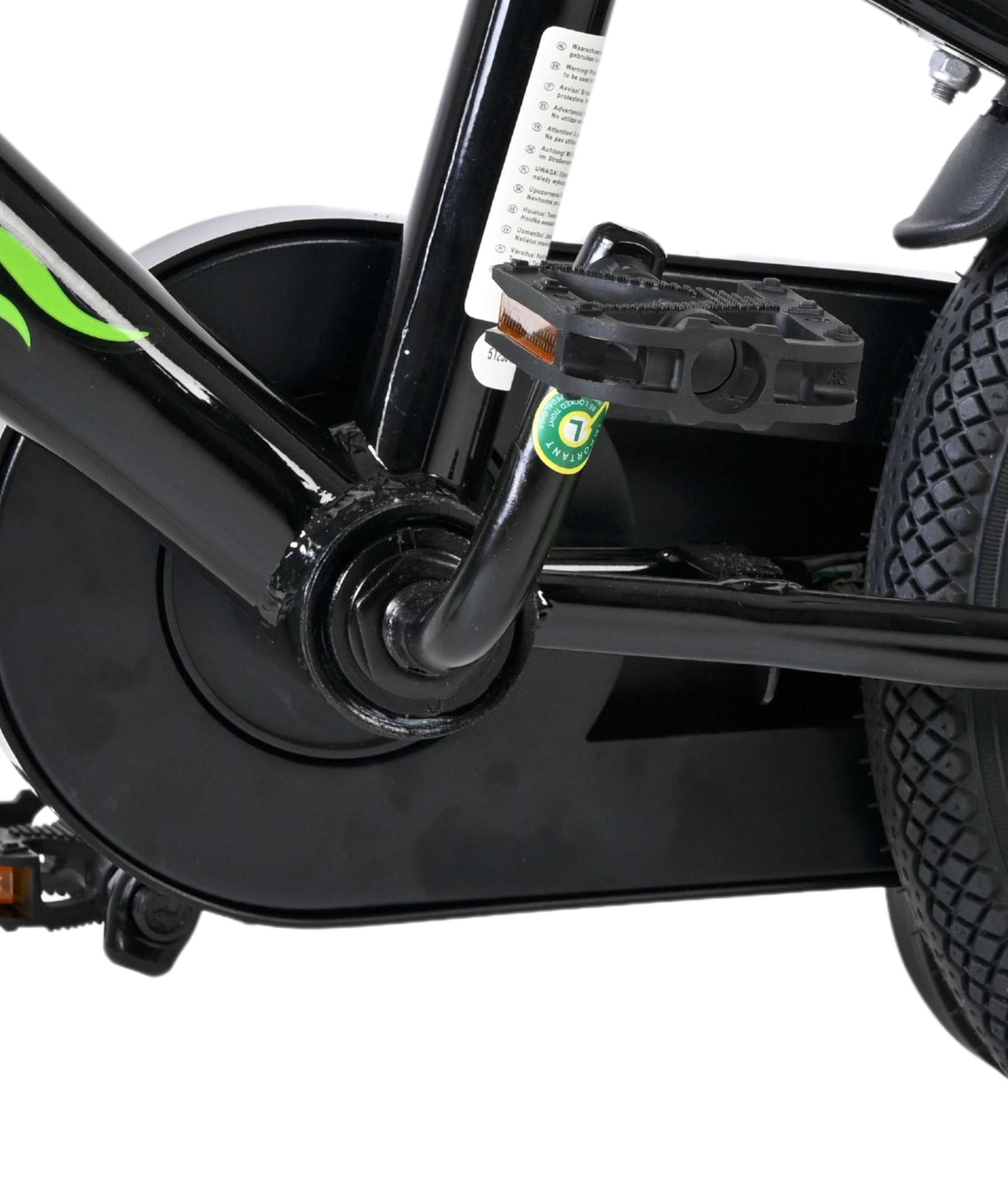 Volare Strike Kinderfahrrad - Jungen - 12 Zoll - Schwarz Grün
