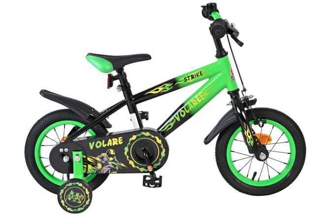 Volare Strike Kinderfahrrad - Jungen - 12 Zoll - Schwarz Grün