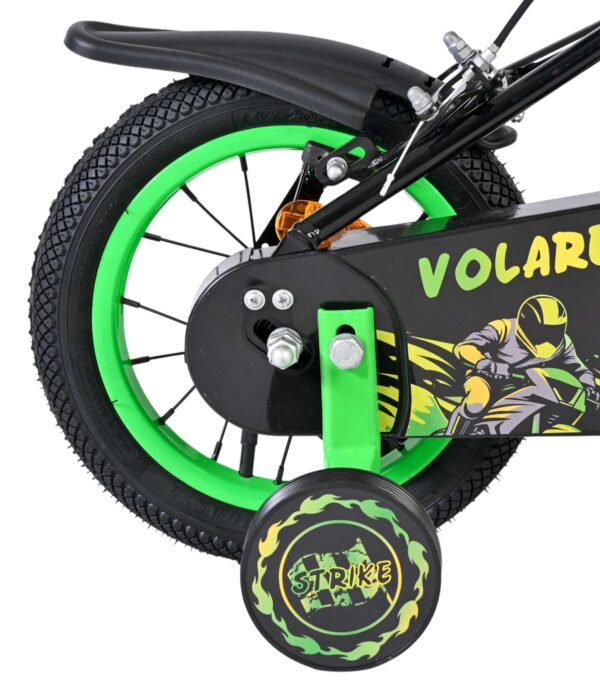 Volare Strike Kinderfahrrad - Jungen - 12 Zoll - Schwarz Grün - Zwei Handbremsen