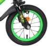 Volare Strike Kinderfahrrad - Jungen - 12 Zoll - Schwarz/Grün - Zwei Handbremsen