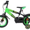 Volare Strike Kinderfahrrad - Jungen - 12 Zoll - Schwarz Grün - Zwei Handbremsen