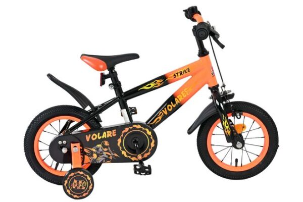 Volare Strike Kinderfahrrad - Jungen - 12 Zoll - Schwarz Orange
