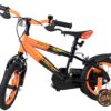 Volare Strike Kinderfahrrad - Jungen - 12 Zoll - Schwarz-Orange - Zwei Handbremsen