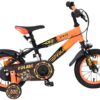 Volare Strike Kinderfahrrad - Jungen - 12 Zoll - Schwarz-Orange - Zwei Handbremsen