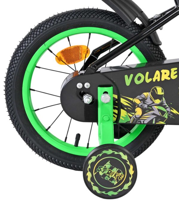Volare Strike Kinderfahrrad - Jungen - 14 Zoll - Schwarz Grün