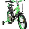 Volare Strike Kinderfahrrad - Jungen - 14 Zoll - Schwarz Grün