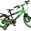 Volare Strike Kinderfahrrad - Jungen - 14 Zoll - Schwarz/Grün - Zwei Handbremsen