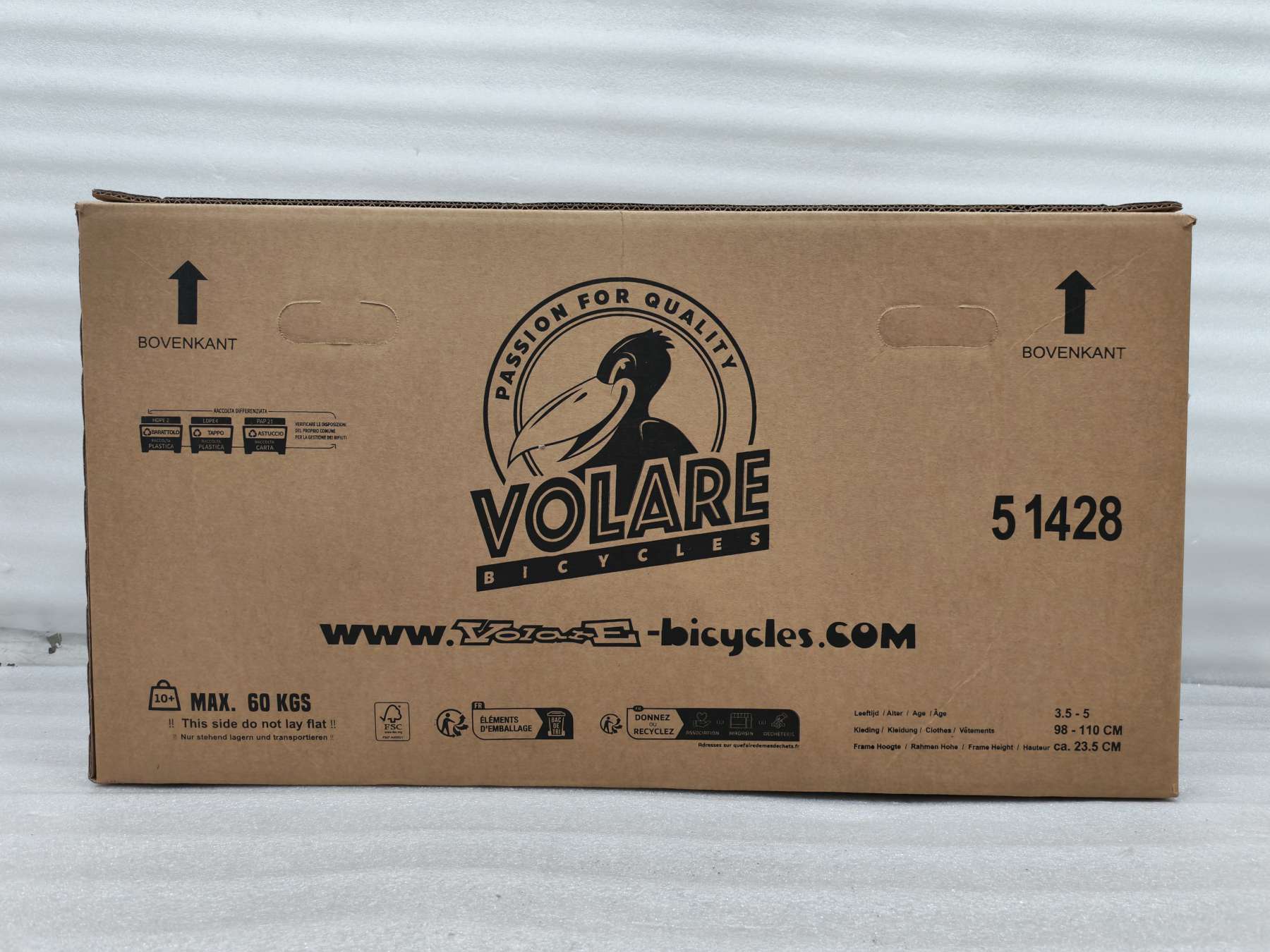 Volare Strike Kinderfahrrad - Jungen - 14 Zoll - Schwarz Grün - Zwei Handbremsen