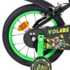 Volare Strike Kinderfahrrad - Jungen - 14 Zoll - Schwarz/Grün - Zwei Handbremsen