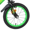 Volare Strike Kinderfahrrad - Jungen - 14 Zoll - Schwarz/Grün - Zwei Handbremsen