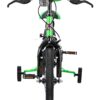 Volare Strike Kinderfahrrad - Jungen - 14 Zoll - Schwarz/Grün - Zwei Handbremsen