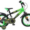 Volare Strike Kinderfahrrad - Jungen - 14 Zoll - Schwarz Grün - Zwei Handbremsen