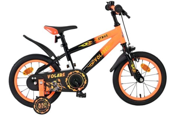 Volare Strike Kinderfahrrad - Jungen - 14 Zoll - Schwarz Orange
