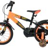 Volare Strike Kinderfahrrad - Jungen - 14 Zoll - Schwarz Orange - Zwei Handbremsen