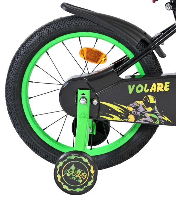 Volare Strike Kinderfahrrad - Jungen - 16 Zoll - Schwarz Grün