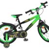 Volare Strike Kinderfahrrad - Jungen - 16 Zoll - Schwarz/Grün - Zwei Handbremsen
