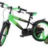 Volare Strike Kinderfahrrad - Jungen - 16 Zoll - Schwarz/Grün - Zwei Handbremsen
