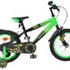 Volare Strike Kinderfahrrad - Jungen - 16 Zoll - Schwarz/Grün - Zwei Handbremsen