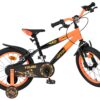 Volare Strike Kinderfahrrad - Jungen - 16 Zoll - Schwarz-Orange - Zwei Handbremsen