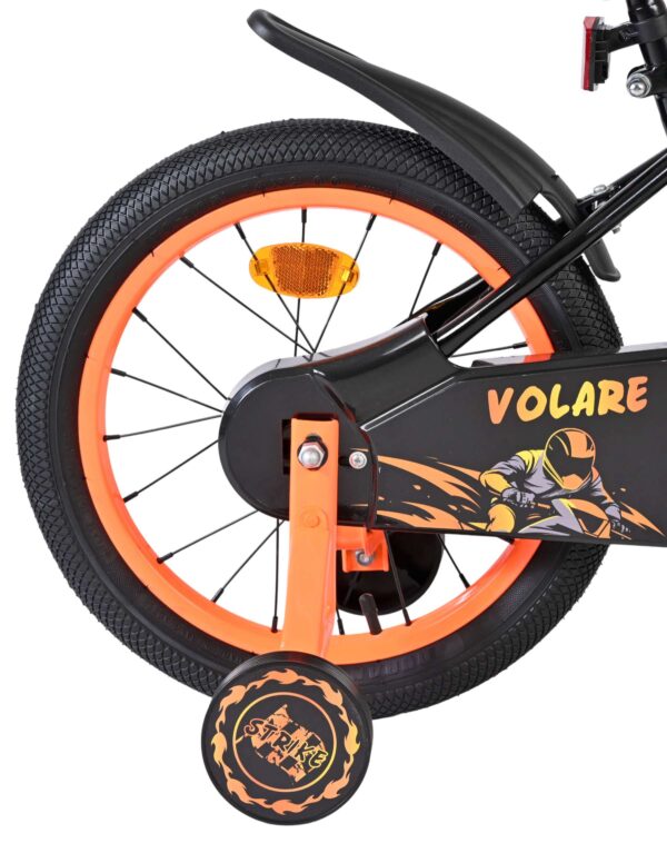 Volare Strike Kinderfahrrad - Jungen - 16 Zoll - Schwarz-Orange - Zwei Handbremsen