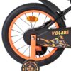Volare Strike Kinderfahrrad - Jungen - 16 Zoll - Schwarz Orange - Zwei Handbremsen