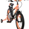 Volare Strike Kinderfahrrad - Jungen - 16 Zoll - Schwarz-Orange - Zwei Handbremsen