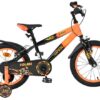 Volare Strike Kinderfahrrad - Jungen - 16 Zoll - Schwarz Orange - Zwei Handbremsen