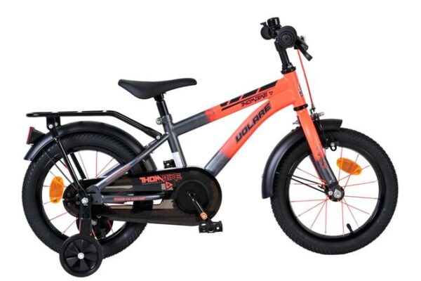 Volare Thombike Kinderfahrrad - Jungen - 14 Zoll - Orange/Grau