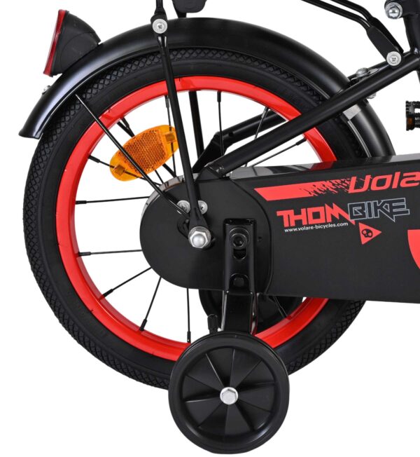 Volare Thombike Kinderfahrrad - Jungen - 14 Zoll - Schwarz Rot 2